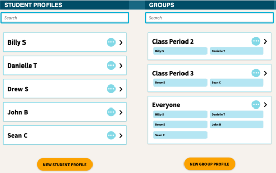 Add students with just their first name and last initial to let our platform take care of the heavy lifting. Perfect for tracking homework and assigned work in remote learning environments.